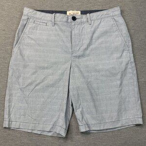 Original Penguin Pinstriped Flat-Front Mens Shorts Blue White Munsingwear Sz 34